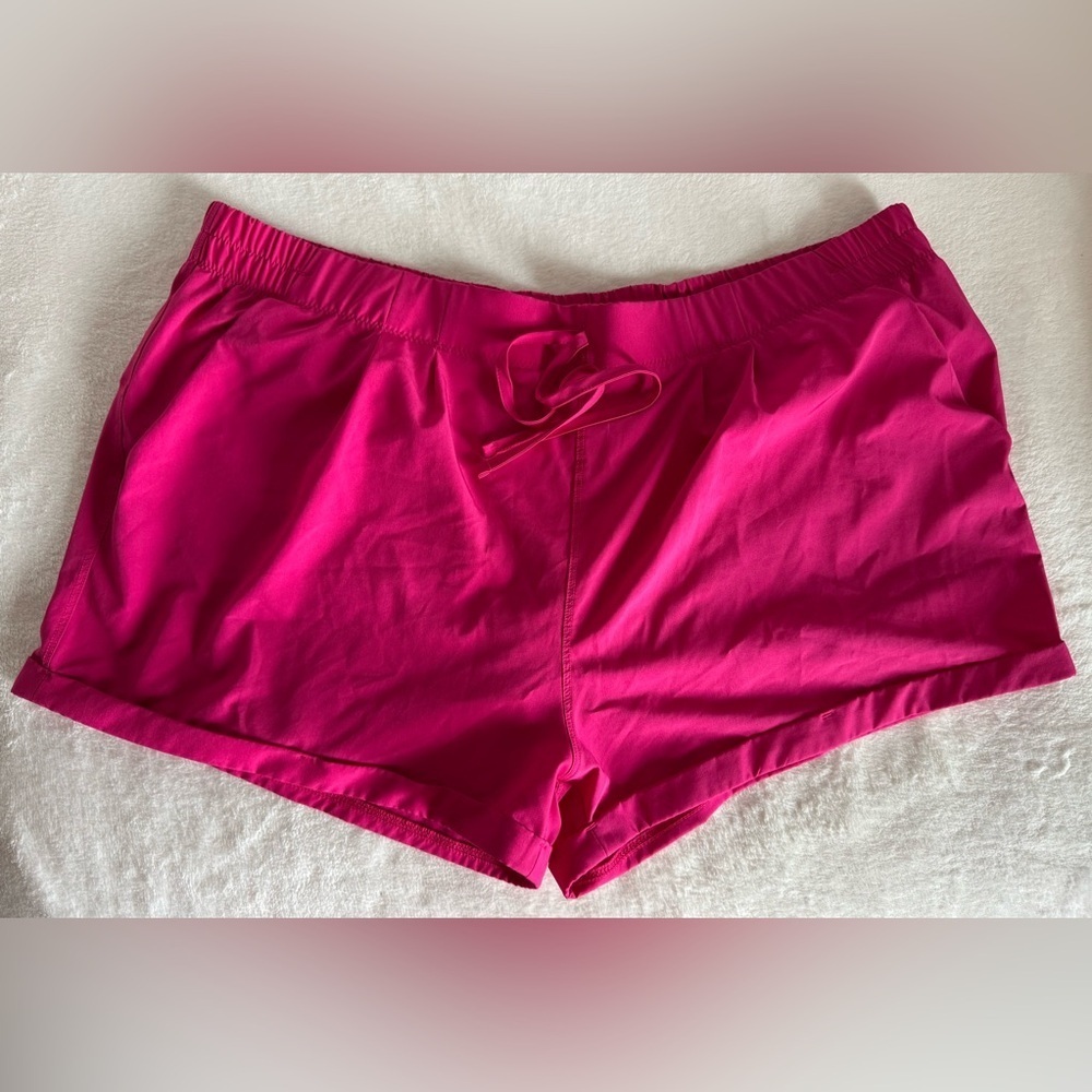 Zyia Women’s Plus Size Bright Pink Activewear Shorts Built In Liner Size 4X